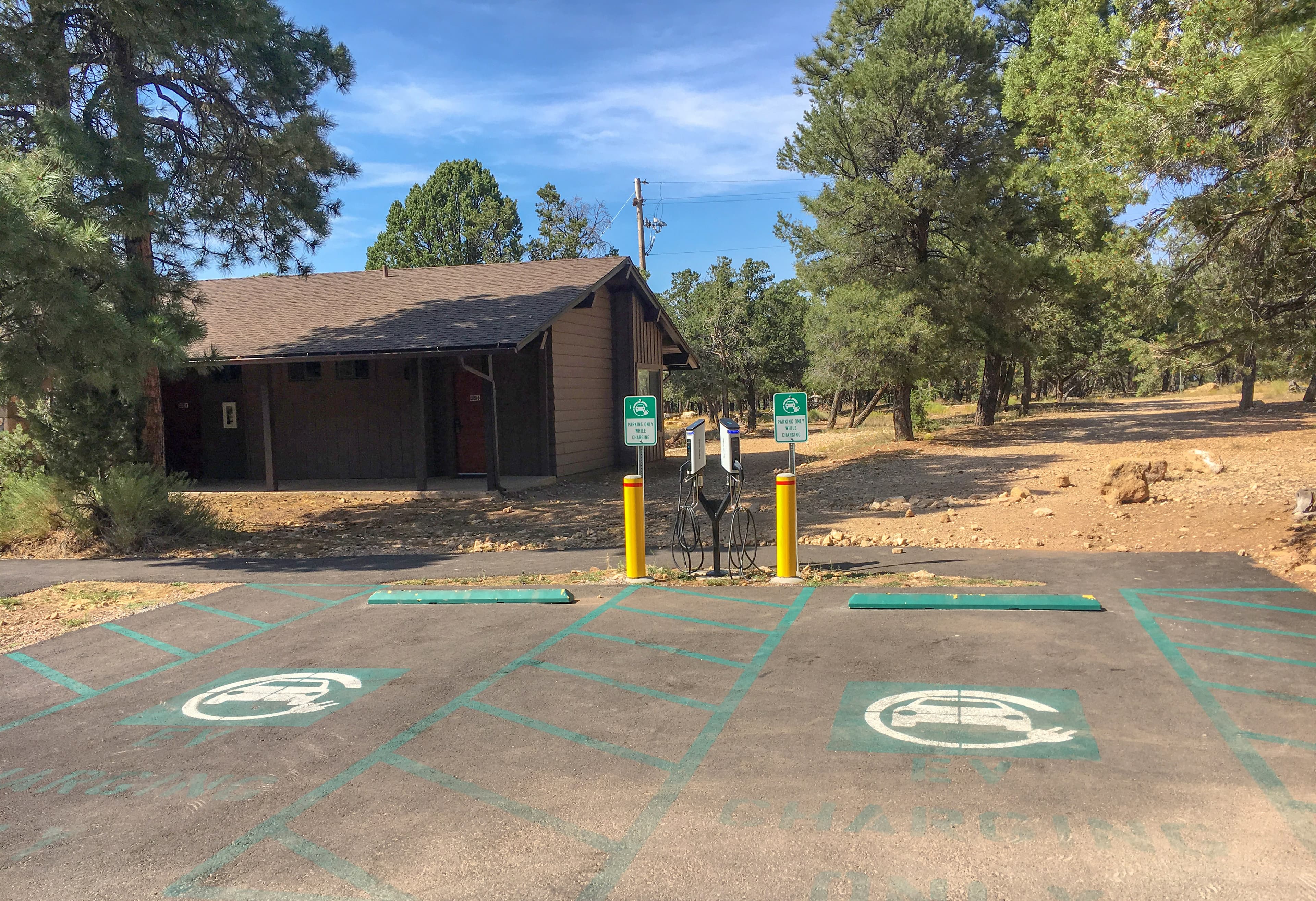 EV charging stalls near the Maswik area at Grand Canyon National Park