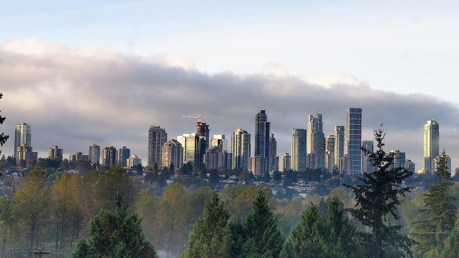 Burnaby Metrotown skyline with high-rise towers