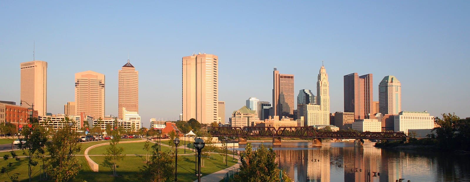 Columbus skyline with the Scioto River