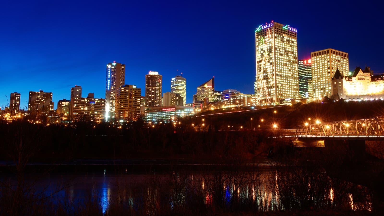 Edmonton skyline with the North Saskatchewan River