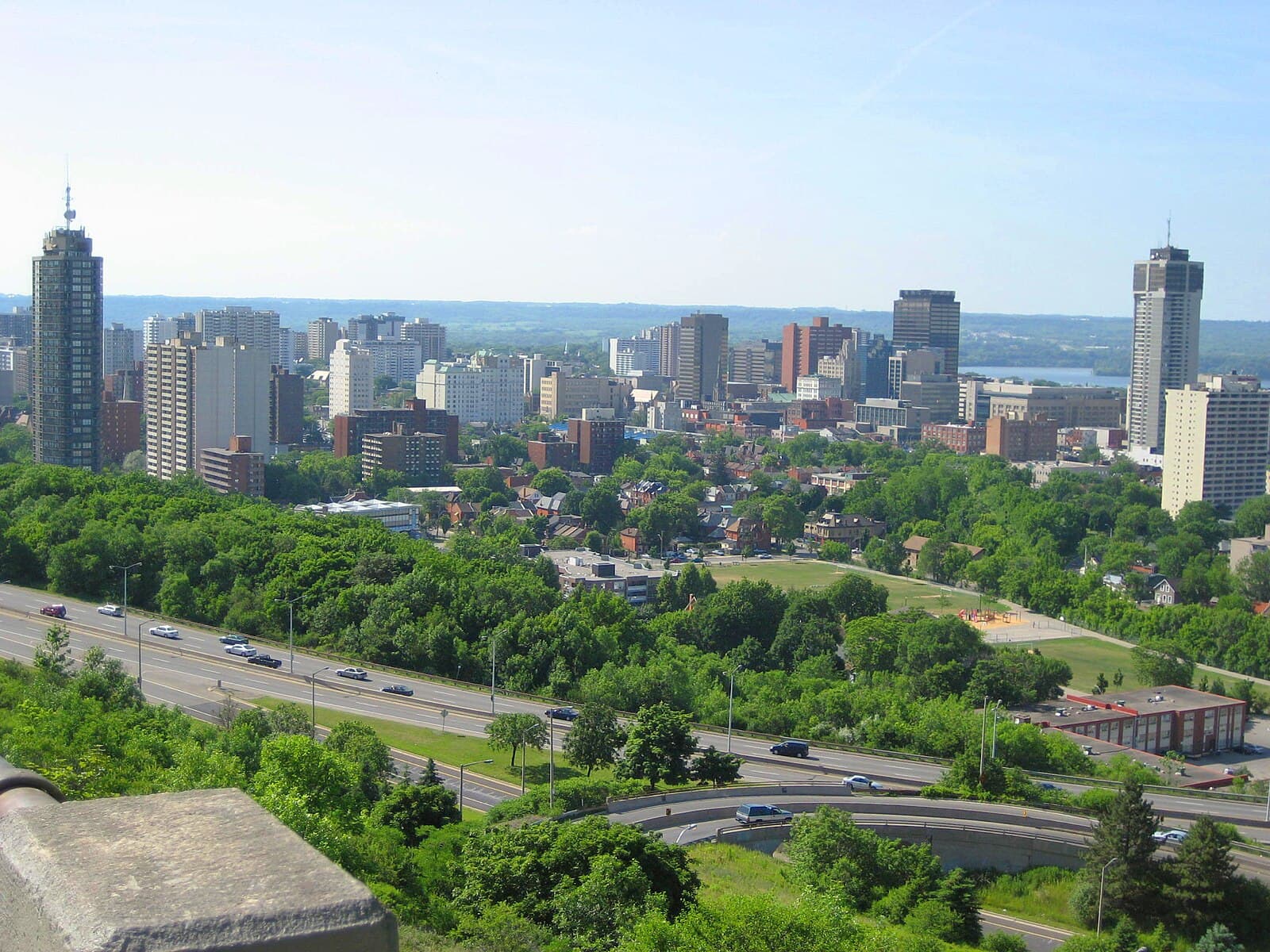 Hamilton skyline overlooking the harbor