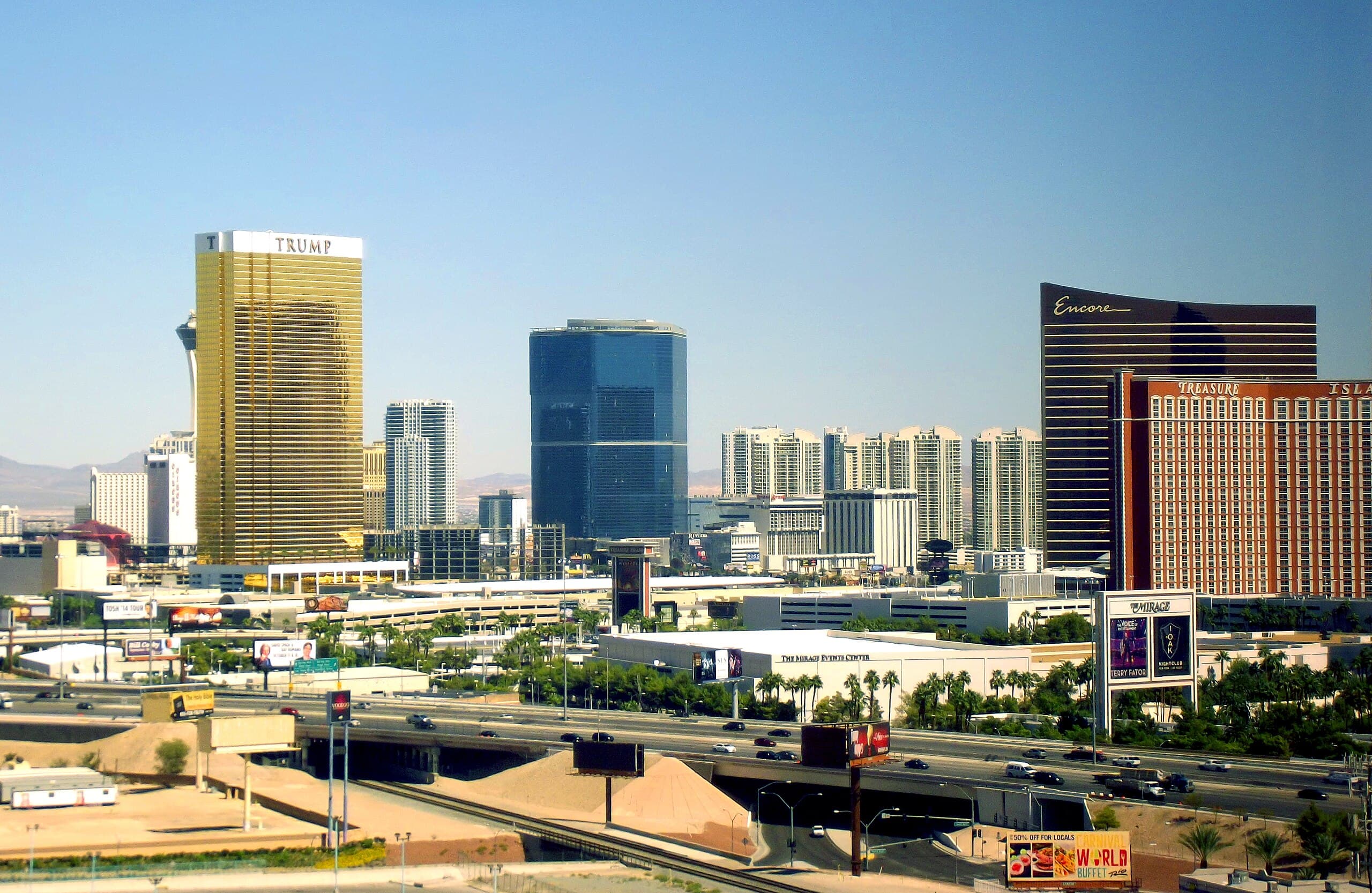 Las Vegas Strip skyline at night