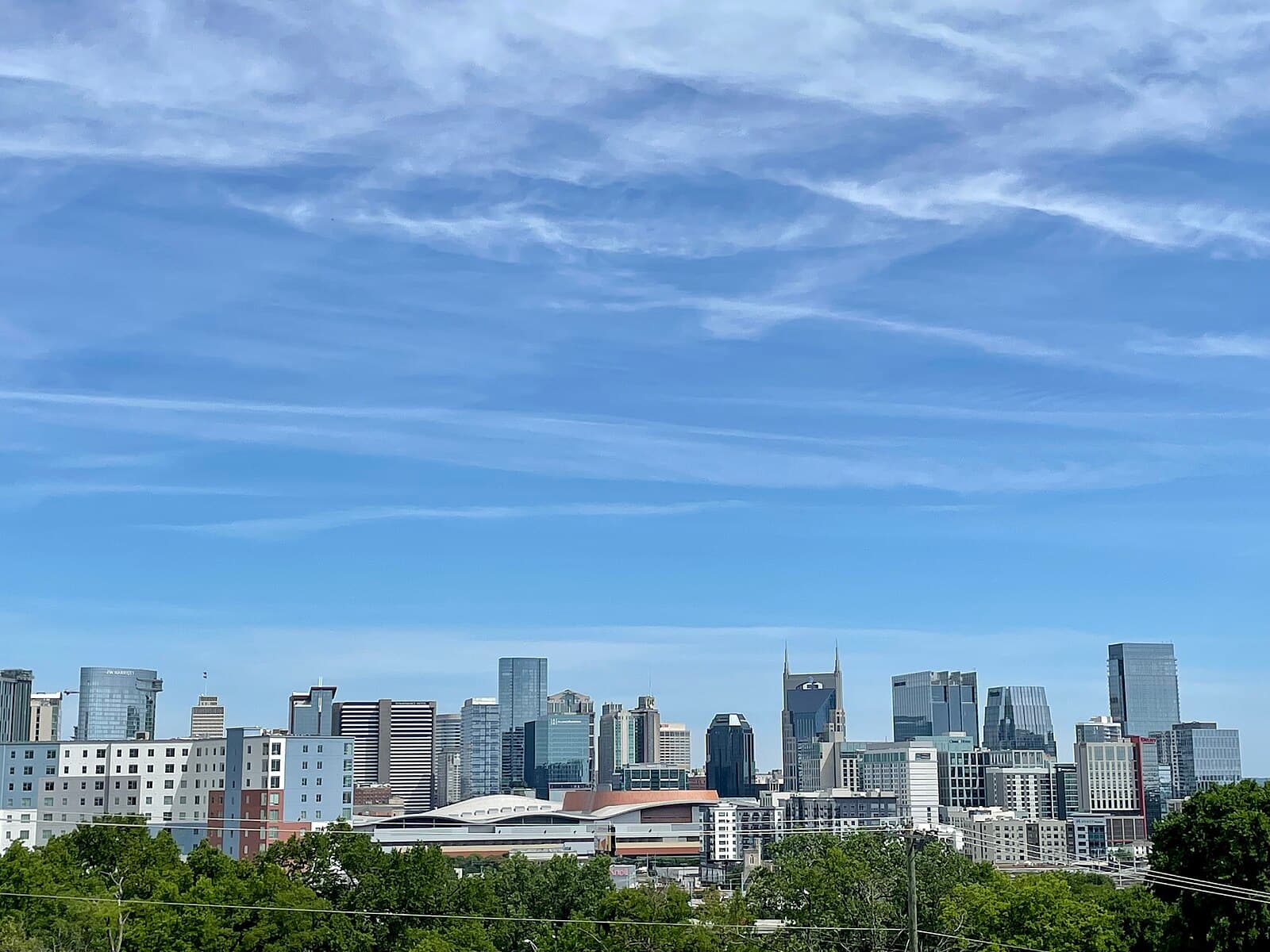 Nashville skyline with the Cumberland River