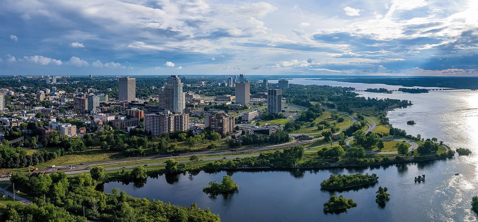 Skyline of Ottawa across the Ottawa River